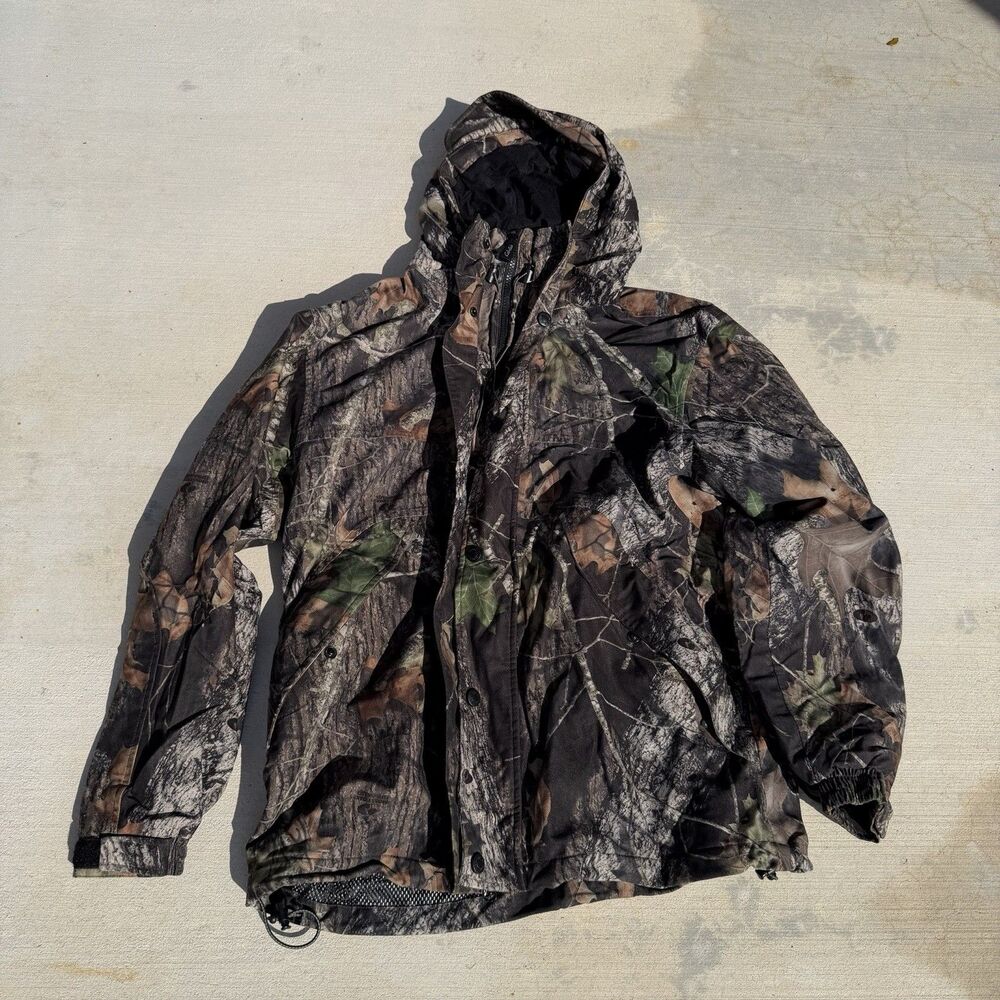 Cabelas Jacket Womens Large Mossy Oak Camouflage Dry Plus Tech Breakup Hunting